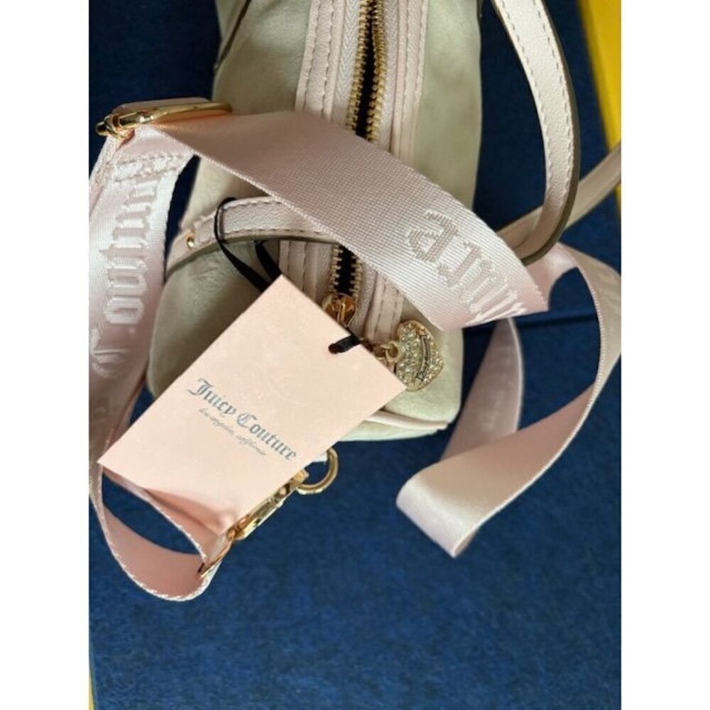 NWT Juicy Couture Queen Of Everything Velour Mini Barrel Bag - Picture 6 of 9